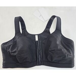NWT HSIA Posture Bra - Wireless Front Closure - Color Black - Size 44DD